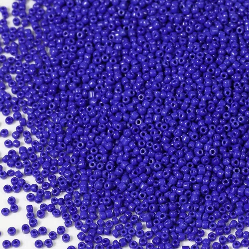 Tamaño 12/0 - Cuentas de semillas de vidrio de 0.079 pulgadas (0.079 in), cuentas de color azul oscuro para fabricación de joyas (en total alrededor