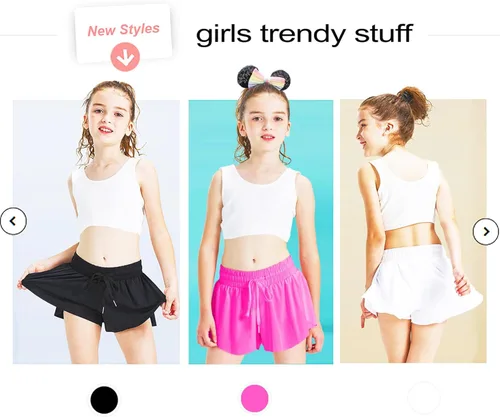 Miniatura 4 de Pantalones cortos de mariposa para niñas con forro de elastano, pantalones cortos de mariposa con bolsillo