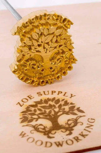 Hierro de marca de madera con logotipo personalizado, sello de hierro de marca de cuero confiable, sello de calor para barbacoa incluyendo el mango,