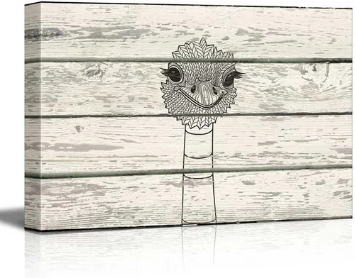 Miniatura 30 de wall26 - Obra de arte con estampado de madera de ciervo en bosque de abedules - Lienzo rústico para pared, arte para el hogar - 16 x 24 pulgadas