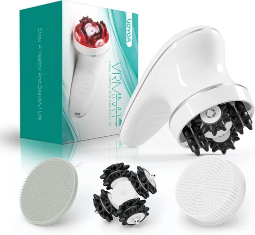 VOYOR Masajeador eléctrico para celulitis, máquina de esculpir el cuerpo para brazos, vientre, piernas, cintura, glúteos, 3 fortalezas para limpieza