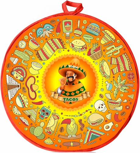 Miniatura 11 de SOKKIA Calentador de tortillas, bolsa de tela aislante de 12 pulgadas, bolsa de tela para usar en microondas para mantener la comida caliente