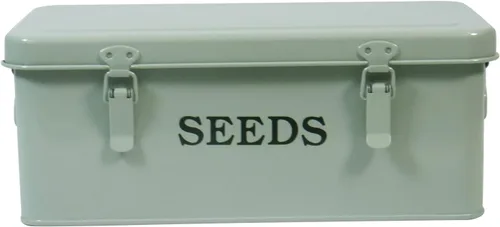 Miniatura 7 de Caja de almacenamiento de semillas, contenedor de semillas de metal, organizador de almacenamiento de semillas con tapa, caja de almacenamiento