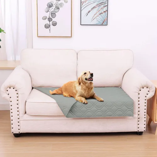 Miniatura 129 de hyha Manta impermeable para perros, manta reversible para cama de mascotas, funda suave para sofá/sillón lavable para perros, fundas impermeables