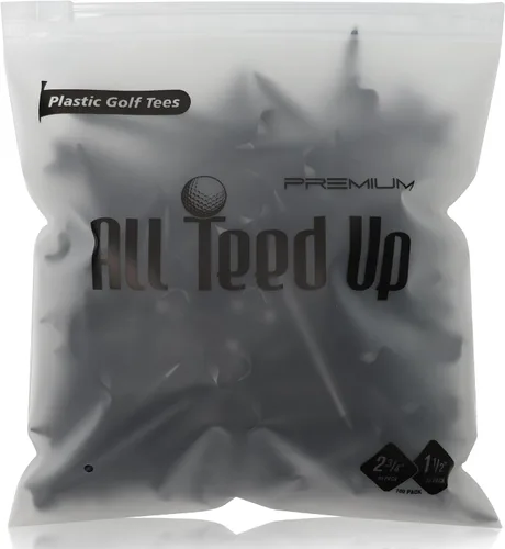 Miniatura 7 de All Teed Up Tees de Golf de Plástico Premium - Negro - Paquete Combinado de Plástico de 2.75 y 1.5 Pulgadas