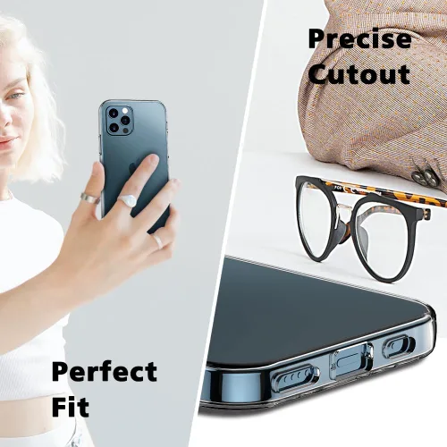 Miniatura 3 de Funda transparente para iPhone 12 Pro Max, ultrafina, flexible, resistente a los arañazos, gel de TPU de goma suave de silicona protectora