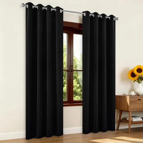 Miniatura 28 de Joydeco Cortinas opacas para dormitorio de 72 pulgadas de largo, 2 paneles de cortinas con aislamiento térmico para oscurecer la habitación