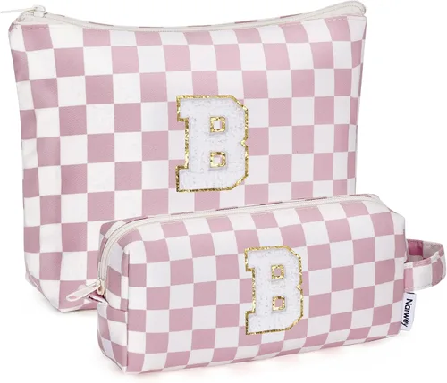 Miniatura 74 de Narwey Bolsa de maquillaje con inicial, regalos de graduación para adolescentes, niñas, niños y adolescentes, cosas de moda de 6 a 18 años, bolsa