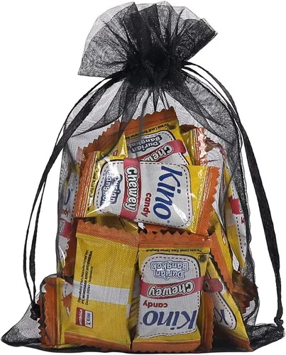 Miniatura 3 de YQL Bolsas de organza de 4 x 6, 100 unidades, malla de organza negra, bolsas de protección de frutas, bolsas de joyería, bodas y fiestas
