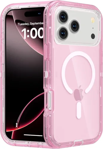 Miniatura 53 de Follaroma para iPhone 17 Pro Max, Funda Compatible con MagSafe, Funda Magnética Transparente de Doble Capa, Funda Resistente Anti-Caída y a Prueba