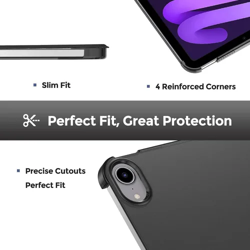 Miniatura 6 de ProCase Funda inteligente para iPad mini 7 A17 Pro 2024/iPad Mini 6 2021 8.3 pulgadas iPad mini 7ª/6ª generación, cubierta trasera dura para iPad