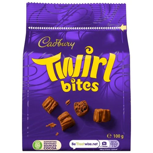 Cadbury Bocaditos de chocolate con leche, bolsa para compartir, golosinas tamaño bocado, 3.53 oz (paquete de 1)