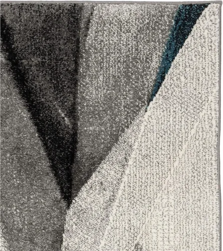 Miniatura 6 de SAFAVIEH Alfombra de área de 8 x 10 pulgadas, colección Hollywood, grande, gris y verde azulado, diseño moderno de mediados de siglo, no desprende