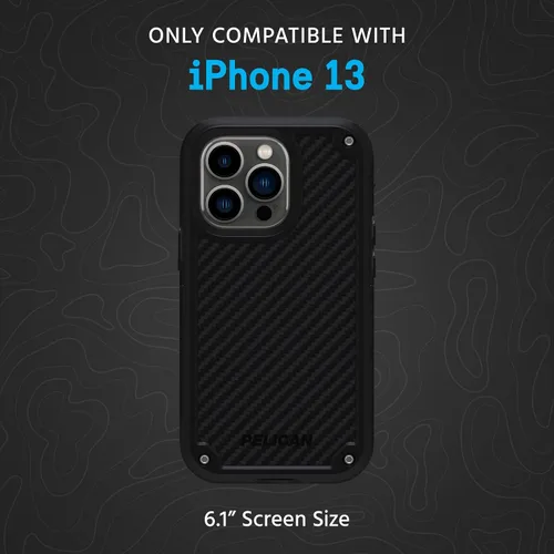 Miniatura 2 de Serie Shield de Pelican - Funda fina de Kevlar para iPhone 13, protección contra caídas de 21 pies, funda de 6.1 pulgadas de Kevlar
