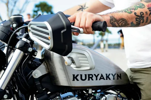 Miniatura 8 de Kuryakyn 6673 Dillinger Puños para control del acelerador de doble cable: motocicletas Harley-Davidson 1996-2019, negro satinado, 1 par