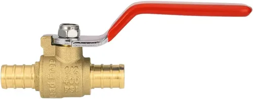 Miniatura 5 de 6 PCS1/2 "PEX válvula de latón de bola, conexión Pex de púas, válvula de cierre de parada de agua de puerto completo, niveles rojo (caliente) y azul