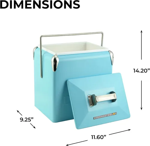Miniatura 5 de Permasteel 14-Qt Portable Beverage Cooler for Camping, Beach, Picnic Turquesa