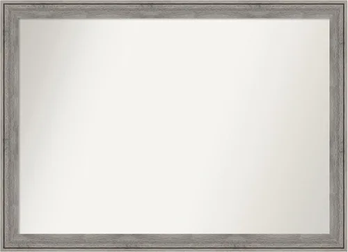 Miniatura 268 de Amanti Art Espejo de pared personalizado no biselado (24.5 x 24.5 pulgadas), marco gris marrón alta, varios tamaños personalizados, espejo de baño