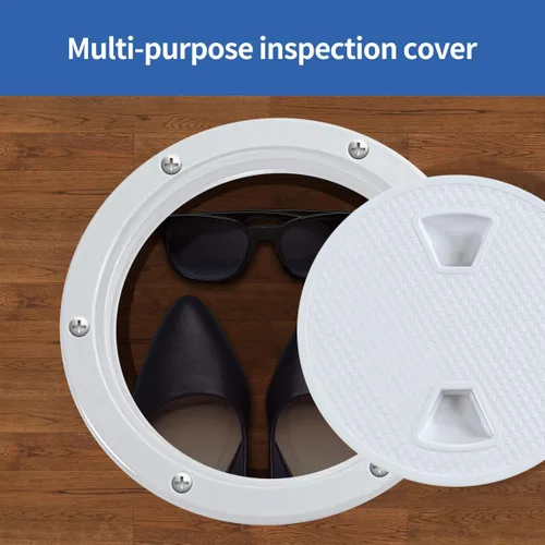 Miniatura 7 de Hoffen Boat Hatch, 4" 6" 8" Round Non Slip Inspection Hatch w/Detachable Cover for Marine Boat Yacht