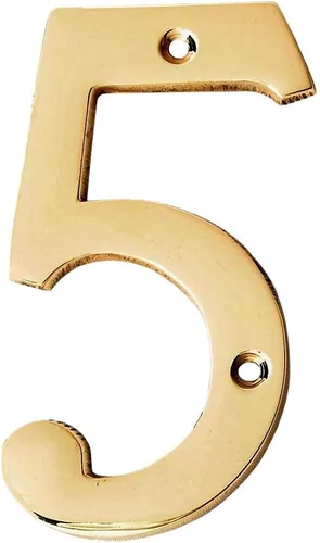Miniatura 15 de Motif - Números de buzón de latón macizo lacado pulido de 4 pulgadas para exteriores, placas de dirección para números de casa, decoración al aire