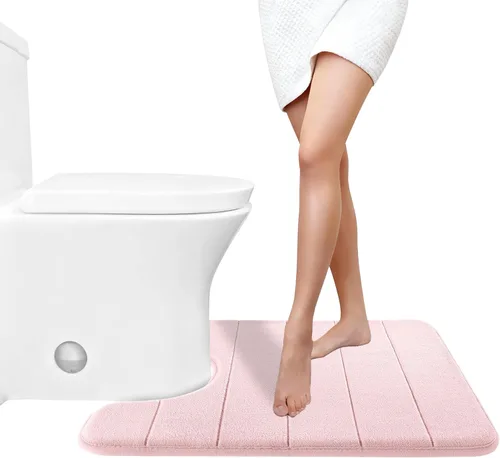 Miniatura 135 de Yimobra Tapete de baño de espuma viscoelástica, súper suave, absorbente, antideslizante, de secado rápido, lavable a máquina, tapete para bañera