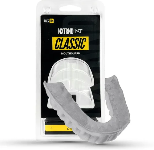 Miniatura 5 de Paquete de 2 protectores bucales clásicos Nxtrnd, boquilla deportiva de ajuste personalizado para fútbol americano, boxeo, MMA, baloncesto, hockey