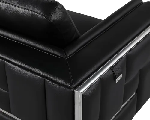 Miniatura 11 de Blackjack Furniture Catania - Moderno juego de sofá de cuero italiano de grano superior para sala de estar con marco de madera dura secada al horno