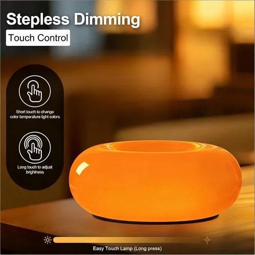 Miniatura 3 de Lámpara de dona blanca de diseño creativo, aplique de pared enchufable o lámpara de mesa Lámpara de ambiente de doble uso, moderna lámpara de pared