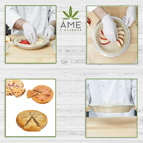 Miniatura 6 de AME D'ESSENCE (1PC-12) Bandeja redonda de aluminio para tartas de grado comercial, tamaño 12 pulgadas x 0.039 in de grosor
