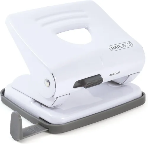 Miniatura 8 de Rapesco 1030 Punzón de metal de 2 agujeros, capacidad para 25 hojas, color negro