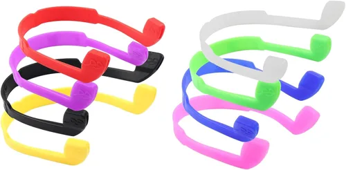 8 correas de silicona para gafas, correas de gafas deportivas multicolor para niños, correa para gafas de sol, correas antideslizantes para niños y