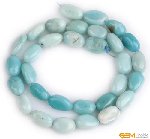Miniatura 5 de GEM-Inside 9x12mm Natural Amazonite Stone Gemstone Semi Precious Freeform Baroque Potato Beads for Jewelry Making 15
