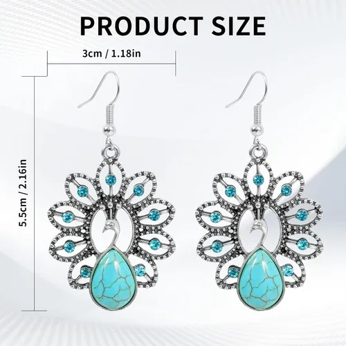 Miniatura 6 de Aretes colgantes bohemios, hipoalergénicos, ligeros, varios estilos, para mujer, regalos