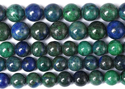 Miniatura 69 de 45 cuentas de turquesa de 0.315 pulgadas con concha de howlita azul perla y turquesa cuentas de piedra para hacer joyas, pulseras, collares, aretes