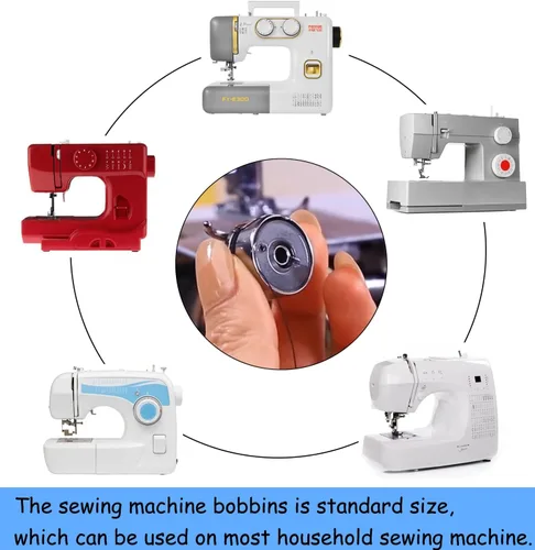 Miniatura 7 de 25 piezas de bobinas para máquina de coser, bobinas de coser con estuche, bobinas Sa156, bobinas clase 15, bobinas de plástico compatibles