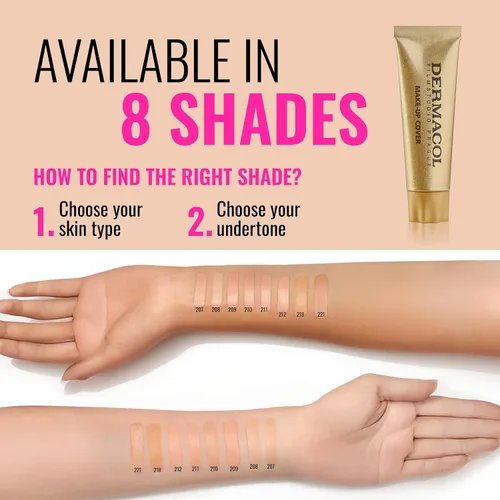 Miniatura 7 de Dermacol - Base de maquillaje líquida de cobertura completa mini 13g, base líquida mate con SPF 30, base resistente al agua para piel grasa, acné