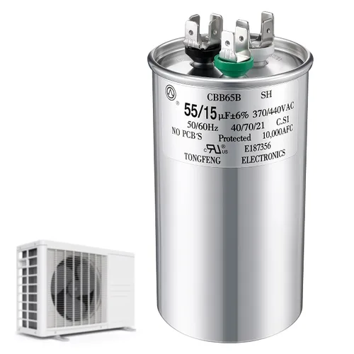 Miniatura 13 de 30/5 MFD uF 370/440V CBB65 Condensador redondo de doble funcionamiento para motor de CA, condensador HVAC, reemplazo de aire acondicionado, bomba