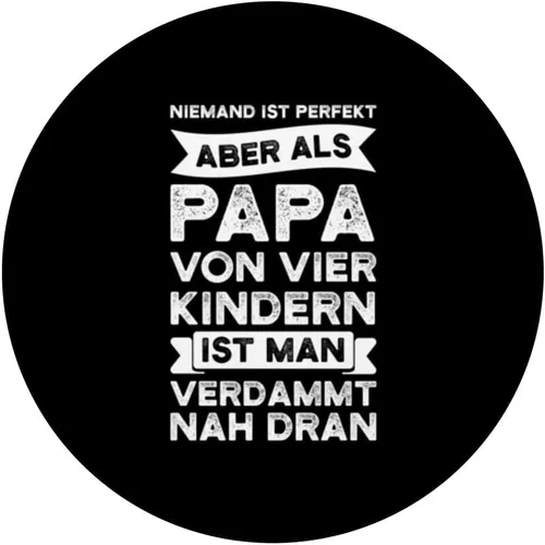 Miniatura 3 de niemand ist perfect aber als papa von vier Kindern dad four PopSockets Swappable PopGrip