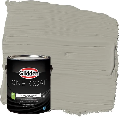 Miniatura 71 de Glidden Pintura Interior + Imprimación: Gris/Plata Antigua, Una Capa, Satinado, 1 Galón