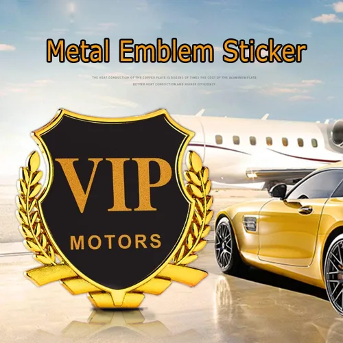 Miniatura 7 de Adhesivo de metal VIP 3D para automóvil, decoración de emblema de automóvil, decoración de automóvil, calcomanías de insignia VIP para automóviles
