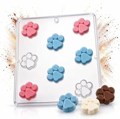 Miniatura 3 de Molde de caramelo de chocolate con estampado de patas de Baby Shower Blue's Clues Theme 1338