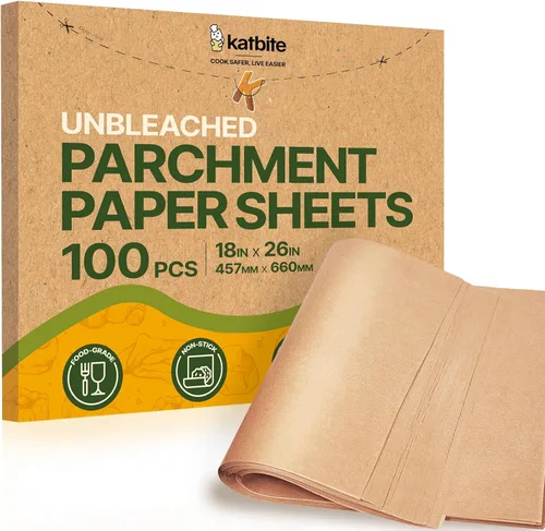 Miniatura 8 de Katbite 350 hojas de papel pergamino de 9 x 13 pulgadas, papel de hornear sin blanquear de servicio pesado, antiadherente y a prueba de aceite