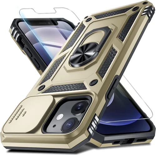 Miniatura 80 de Janmitta - Funda para iPhone 14 Pro con cubierta deslizante para lente de cámara incorporada + protector de pantalla, funda de cuerpo completo