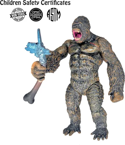 Miniatura 2 de TwCare Juego de 7 juguetes Godzilla con bolsa de transporte, figuras de acción articuladas movibles 2021, King of the Monsters Mini Dinosaur Mothra