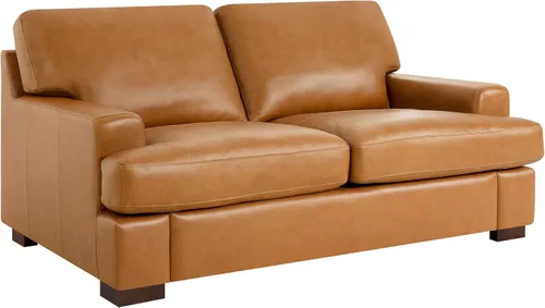 Miniatura 13 de Naomi Home Siggy - Silla decorativa de piel auténtica de 400 libras de capacidad, relleno de cojín de plumas de ganso para comodidad similar a una