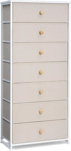 Miniatura 15 de Crestlive Products Cómoda alta, torre de almacenamiento Fabirc de 8 cajones, cajoneras - Unidad organizadora vertical para dormitorio, pasillo