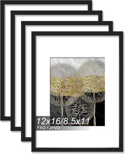 Miniatura 40 de Fxojyvo Marco de Fotos de 4x6, Muestra Foto de 3.5x5 con Paspartú o 4 x 6 Sin Paspartú, Liviano y de Alta Transparencia Marco de 4 por 6 para Pared