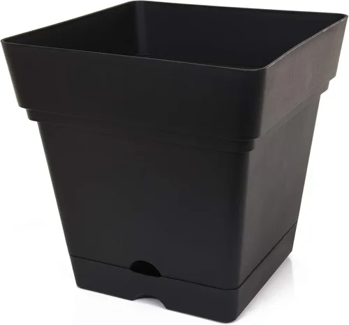 Mintra Home - Maceta grande para jardín con ruedas, maceta de plástico ligera para plantas de interior y exterior, contenedor decorativo para porche