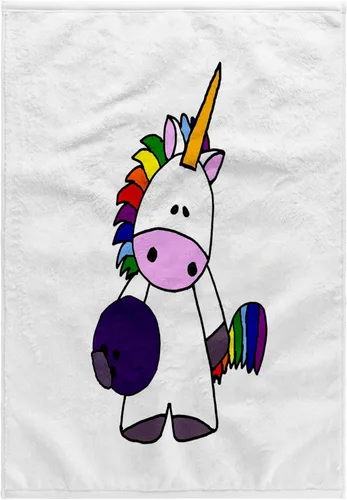 3dRose Toalla, Fresco Divertido Lindo Unicornio Blanco Bowling Dibujos Fresco divertido lindo unicornio blanco bolos dibujos animados