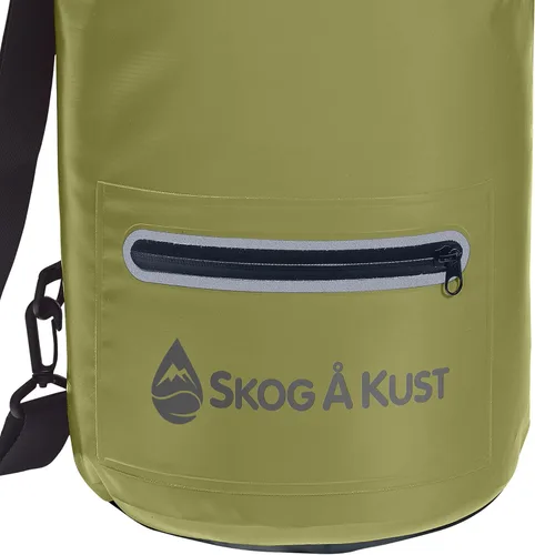 Miniatura 4 de Skog Å Kust DrySak - Bolsa impermeable con tapa enrollable para viajes y al aire libre - tamaños de 5, 10 y 20 litros Verde militar